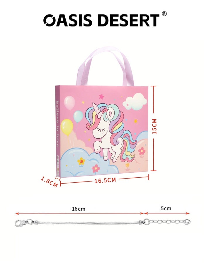 OASIS DESERT 58-Piece DIY Jewelry Bracelet Making Kit, Unicorn Handmade Gift Set, Comes with Gift Bag and Storage Box - Image 4